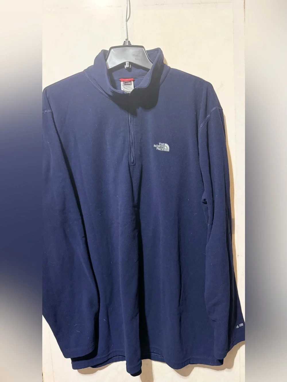 The North Face Men’s Navy Half-Zip Fleece Pullover Size-XXL